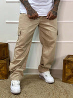 Calça Cargo Masculina em Sarja, Modelagem Oversized