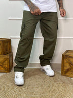 Calça Cargo Masculina em Sarja, Modelagem Oversized