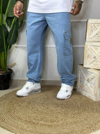 Calça Cargo Masculina em Sarja, Modelagem Oversized