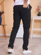 Calça Masculina em Sarja com Elastano Estilo Alfaiataria