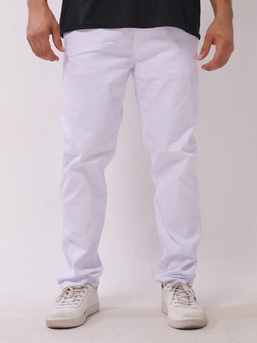 Calça Masculina em Sarja com Elastano Estilo Alfaiataria