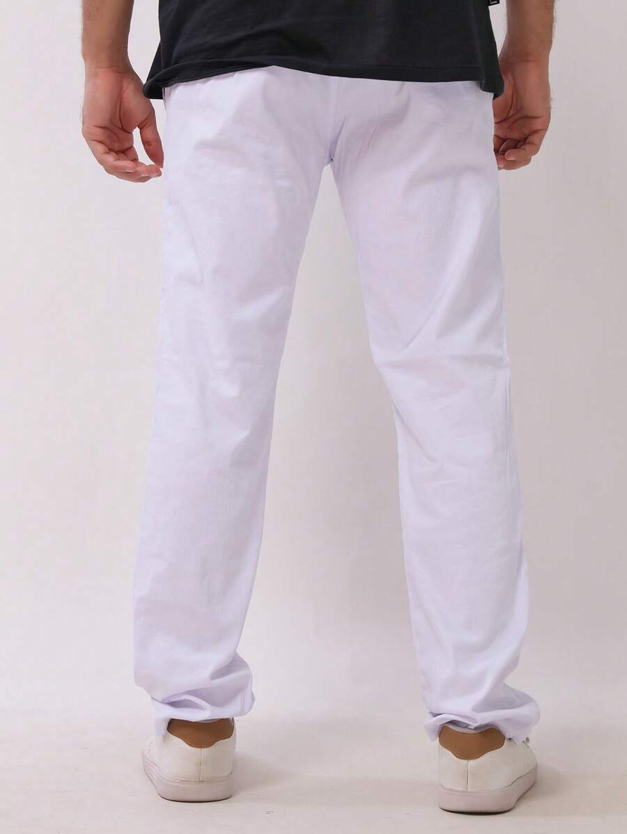 Calça Masculina em Sarja com Elastano Estilo Alfaiataria