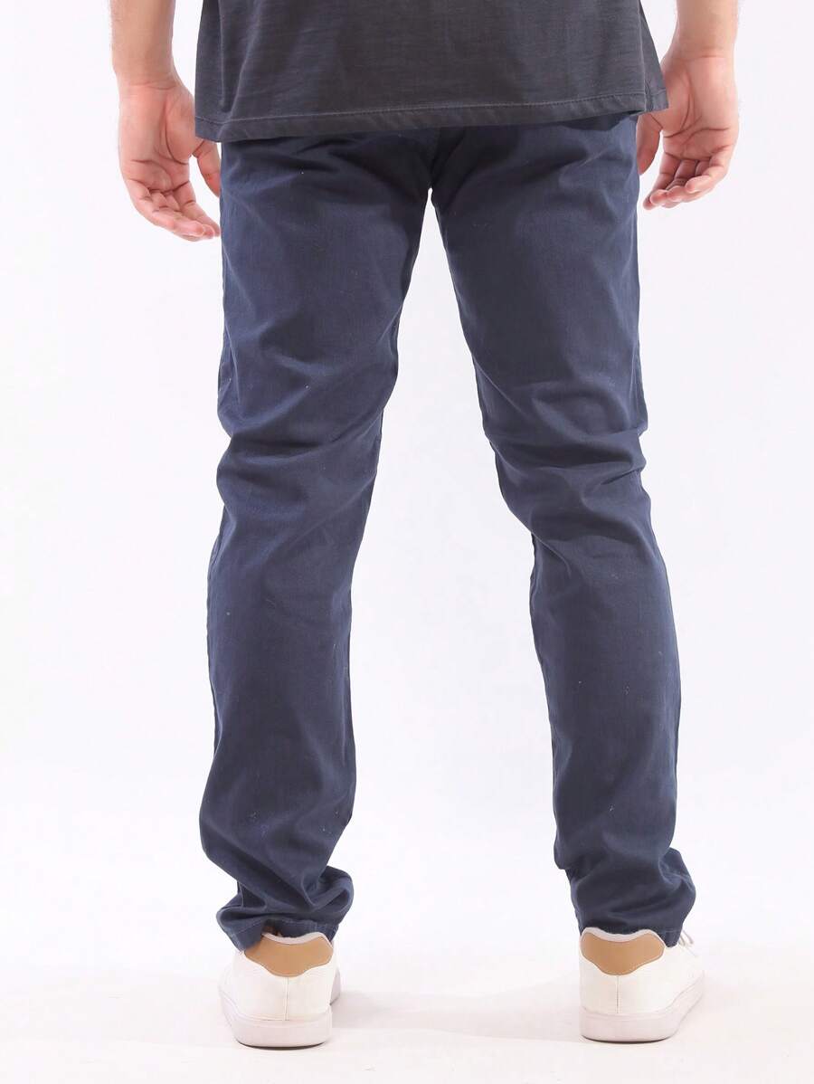 Calça Masculina em Sarja com Elastano Estilo Alfaiataria
