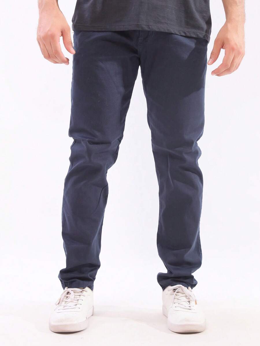 Calça Masculina em Sarja com Elastano Estilo Alfaiataria