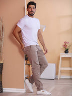 Calça Masculina em Sarja com Elastano Estilo Alfaiataria