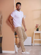 Calça Masculina em Sarja com Elastano Estilo Alfaiataria