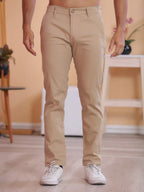 Calça Masculina em Sarja com Elastano Estilo Alfaiataria