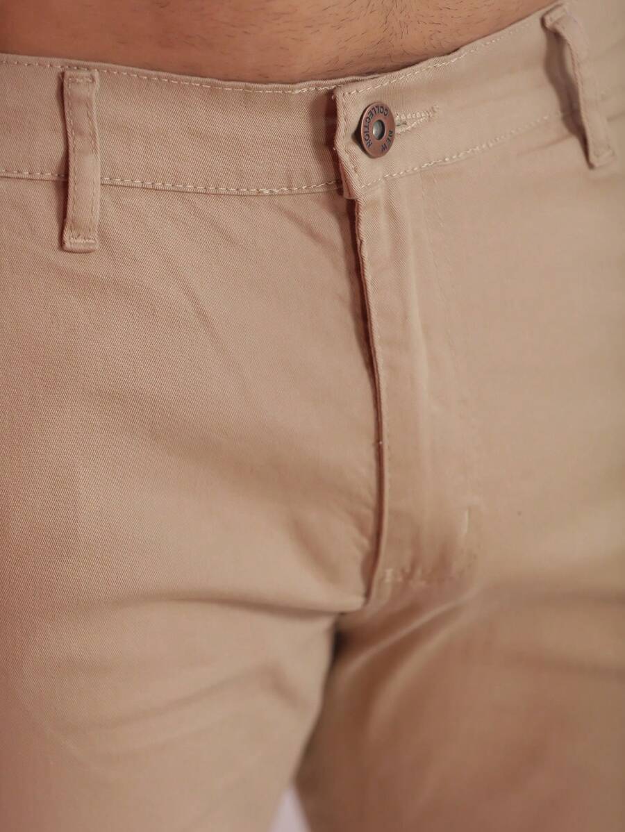 Calça Masculina em Sarja com Elastano Estilo Alfaiataria