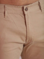 Calça Masculina em Sarja com Elastano Estilo Alfaiataria
