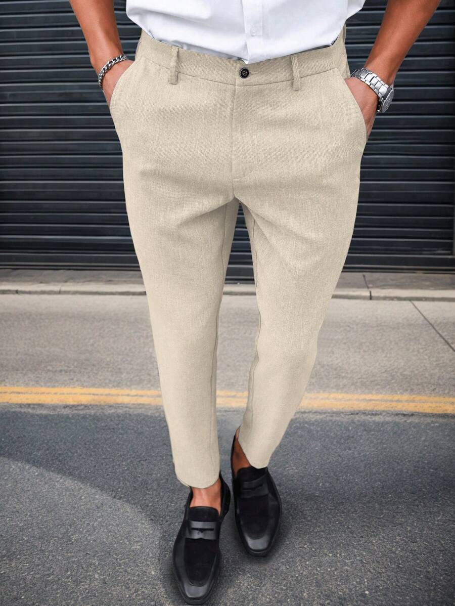 Calças Skinny De Terno De Negócios Para Homens