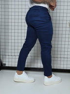 Calça Masculina Sarja Skinny com Lycra