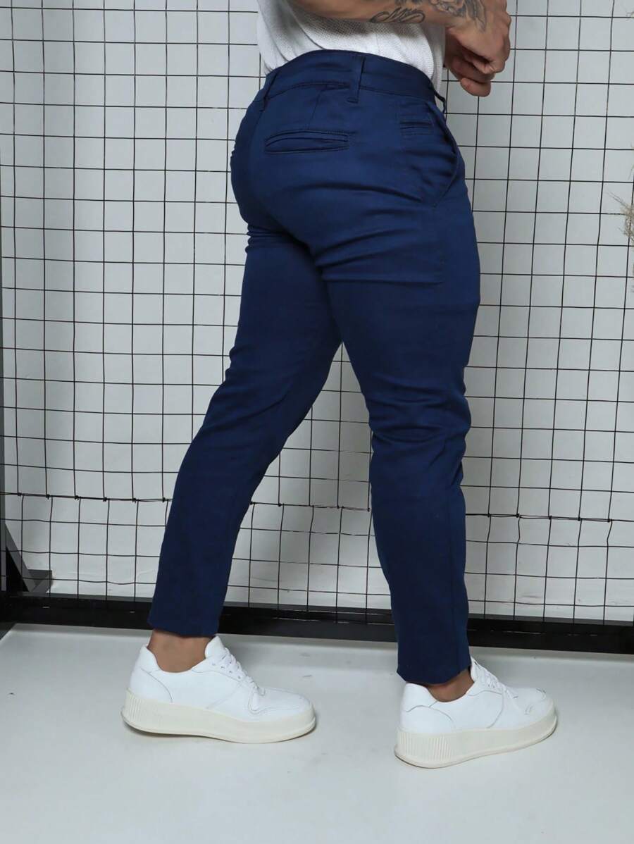 Calça Masculina Sarja Skinny com Lycra