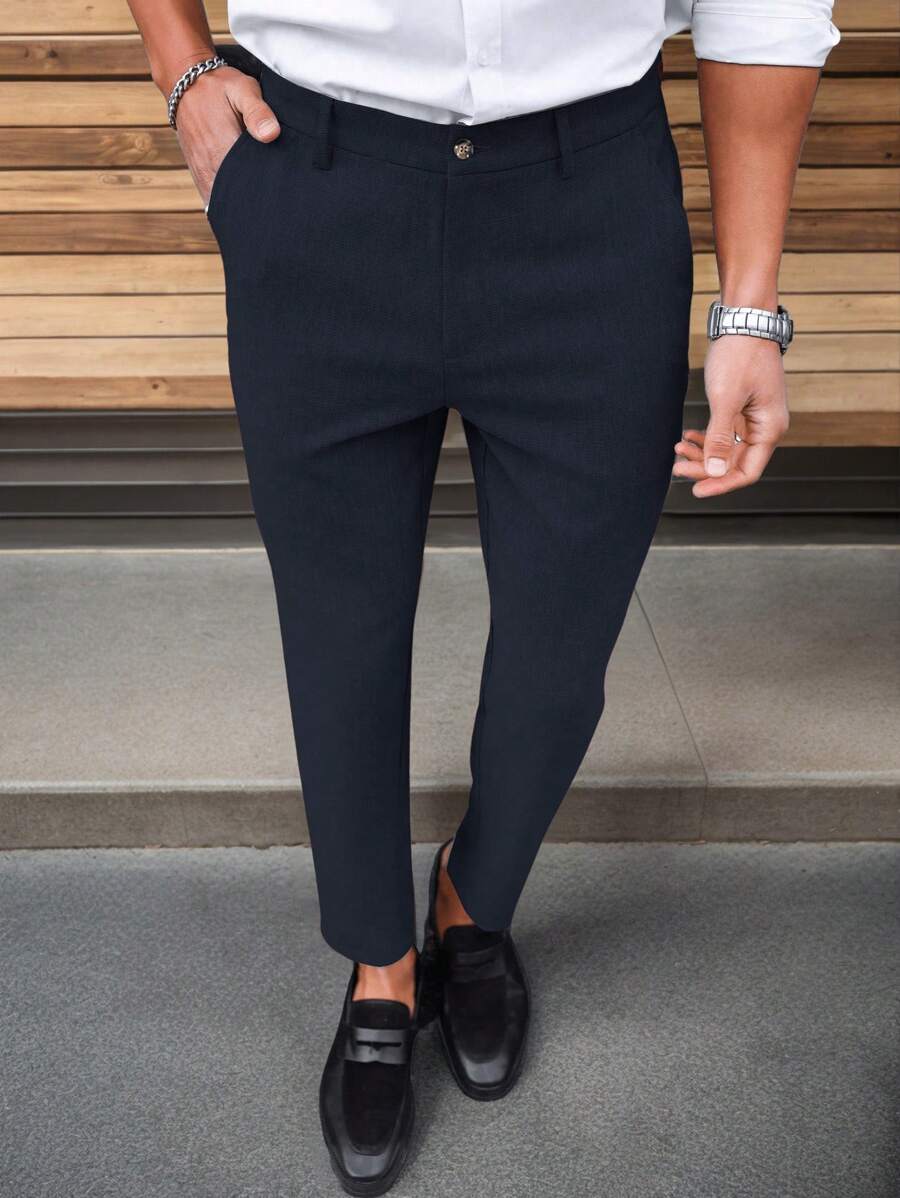 Calças Skinny De Terno De Negócios Para Homens