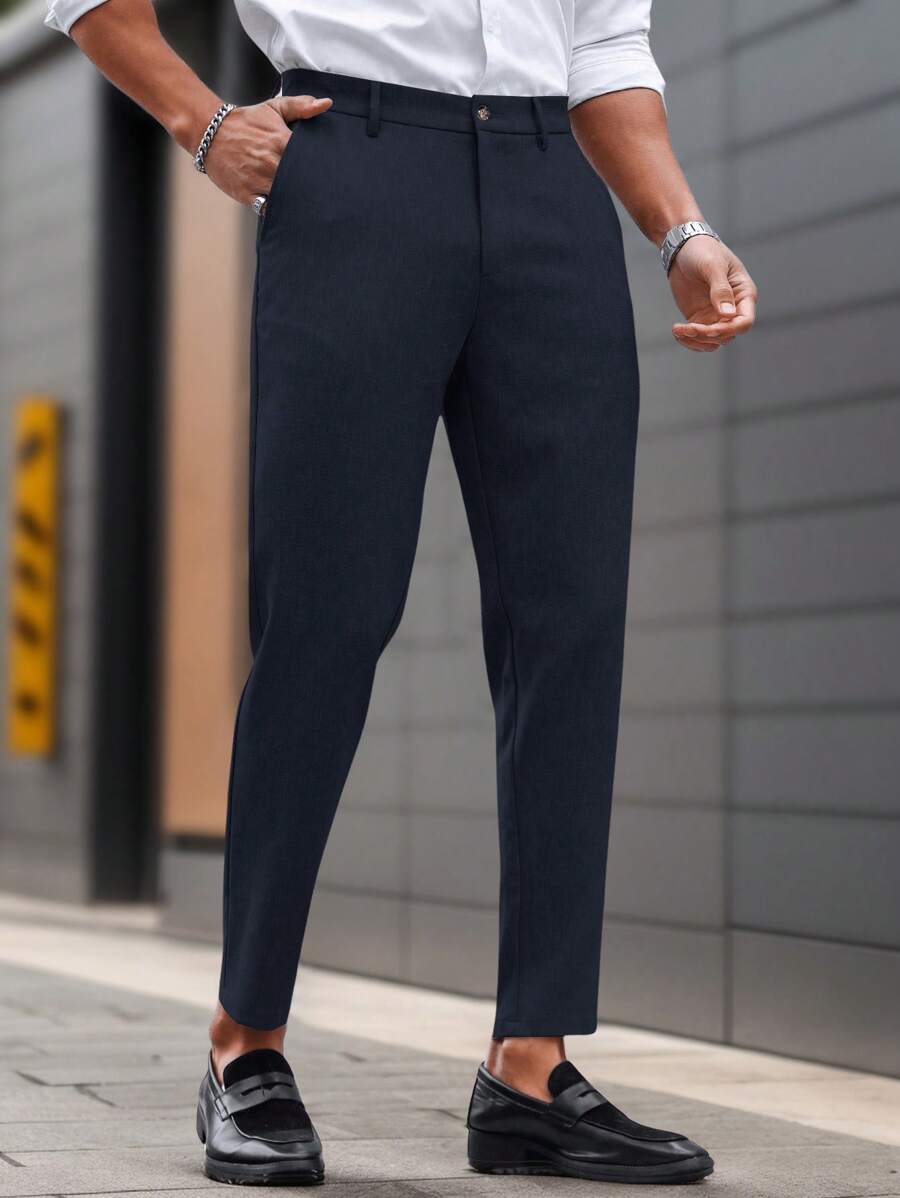 Calças Skinny De Terno De Negócios Para Homens