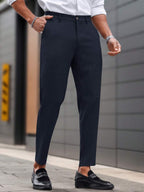 Calças Skinny De Terno De Negócios Para Homens