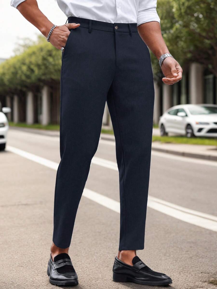 Calças Skinny De Terno De Negócios Para Homens