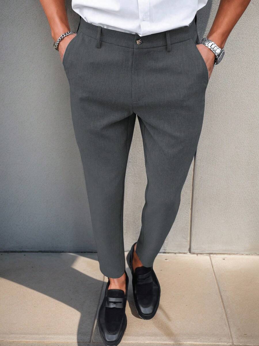Calças Skinny De Terno De Negócios Para Homens