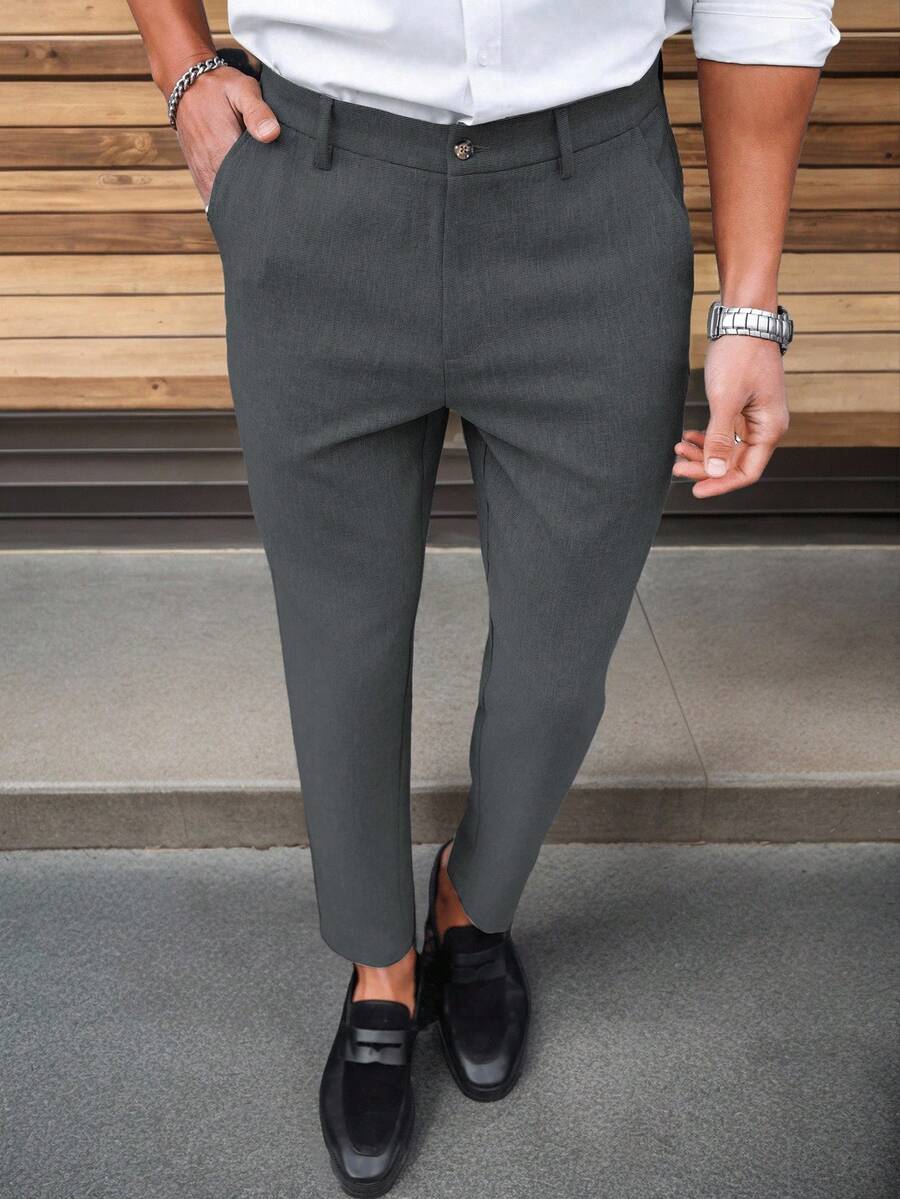 Calças Skinny De Terno De Negócios Para Homens
