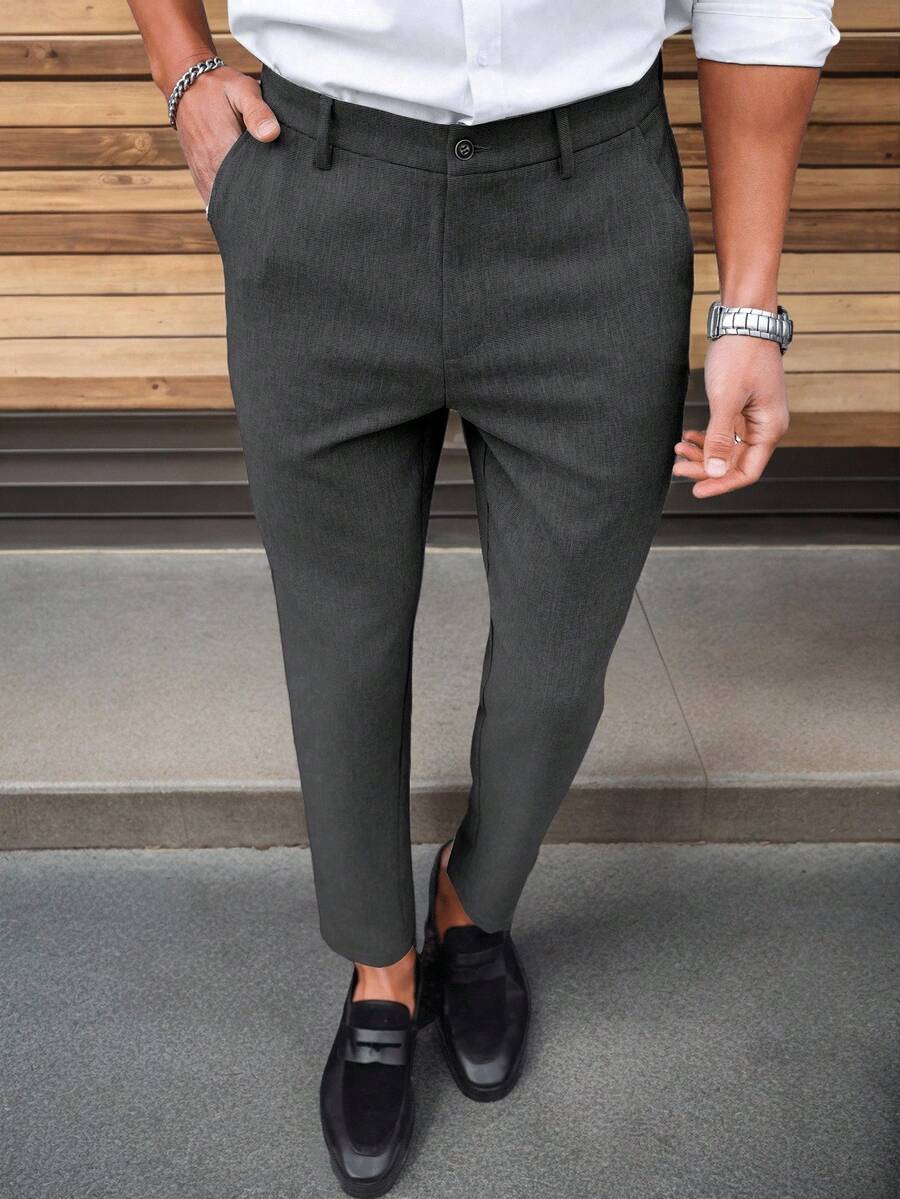 Calças Skinny De Terno De Negócios Para Homens