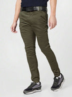 Calça Masculina Sarja Skinny com Lycra