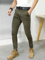 Calça Masculina Sarja Skinny com Lycra