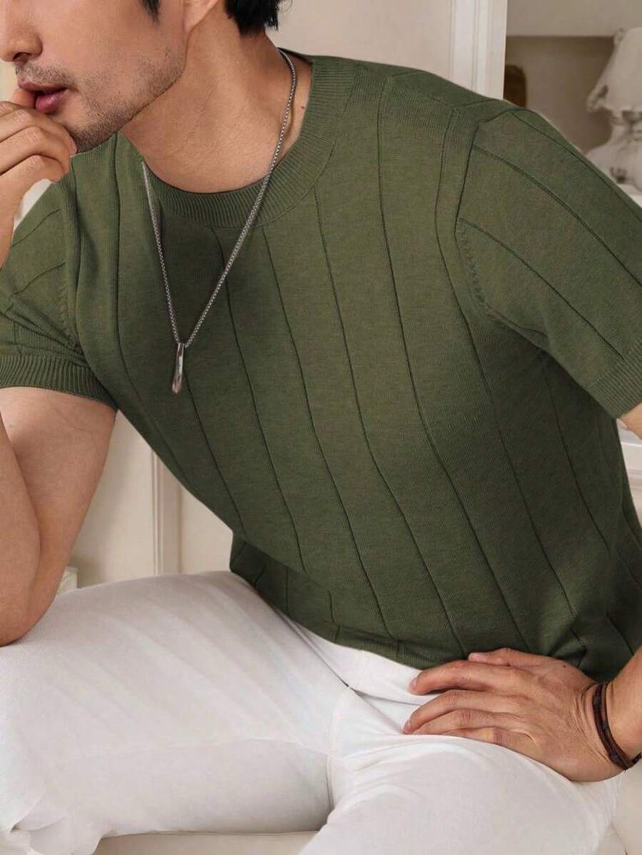 Camiseta Básica Masculina Malha