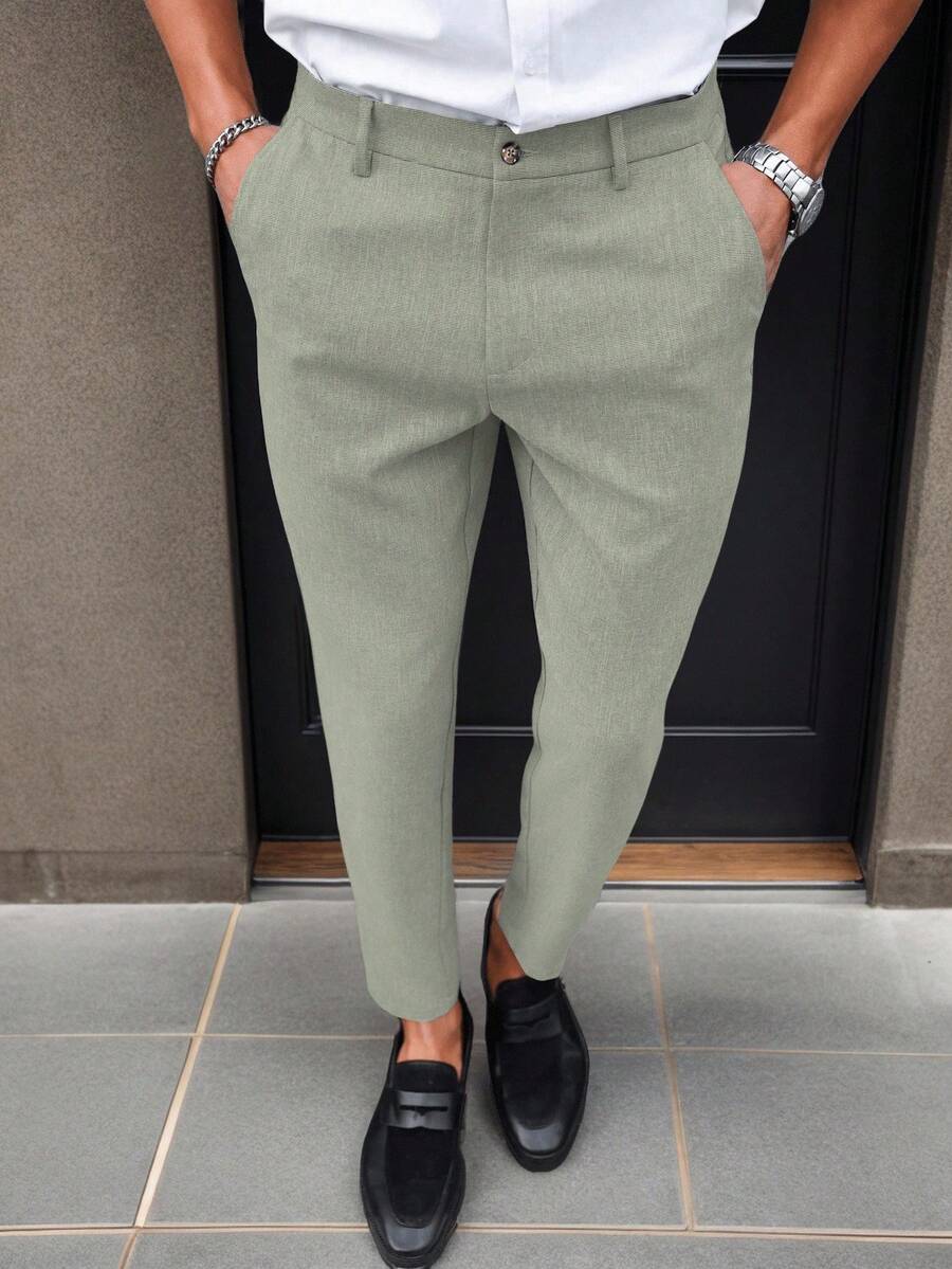 Calças Skinny De Terno De Negócios Para Homens