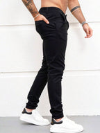 Calça Masculina Sarja Skinny com Lycra