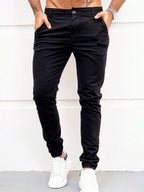 Calça Masculina Sarja Skinny com Lycra
