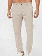 Calça Masculina Sarja Skinny com Lycra
