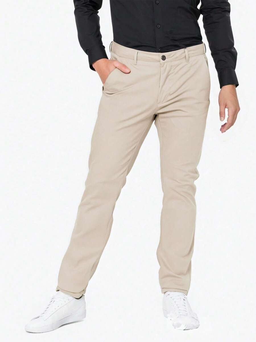 Calça Masculina Sarja Skinny com Lycra