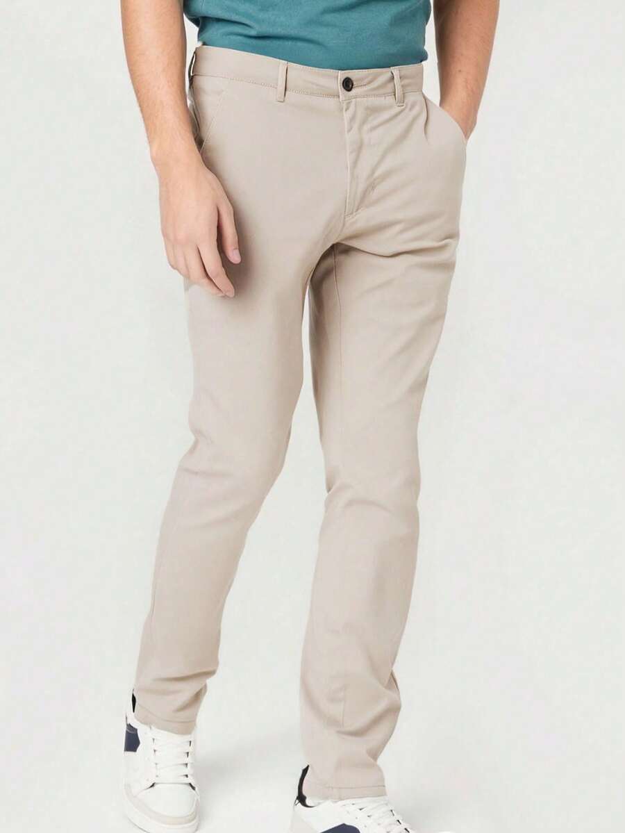 Calça Masculina Sarja Skinny com Lycra
