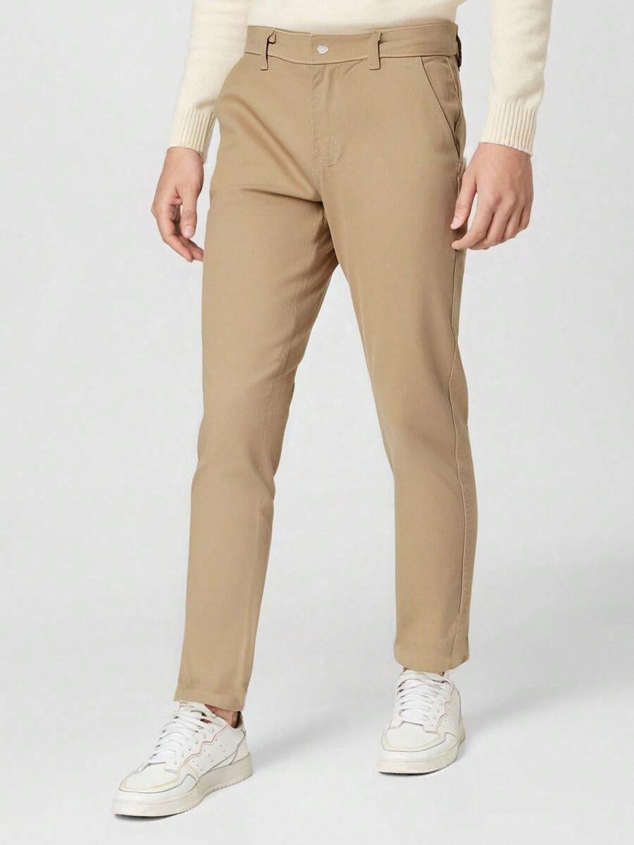 Calça Masculina Sarja Skinny com Lycra