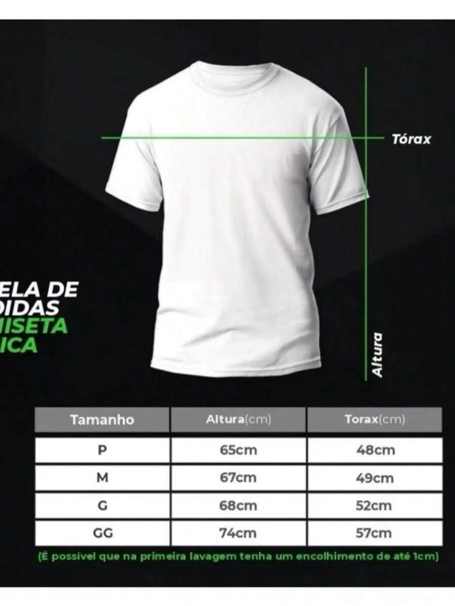 Camiseta Masculina Street Wear Algodão Premium