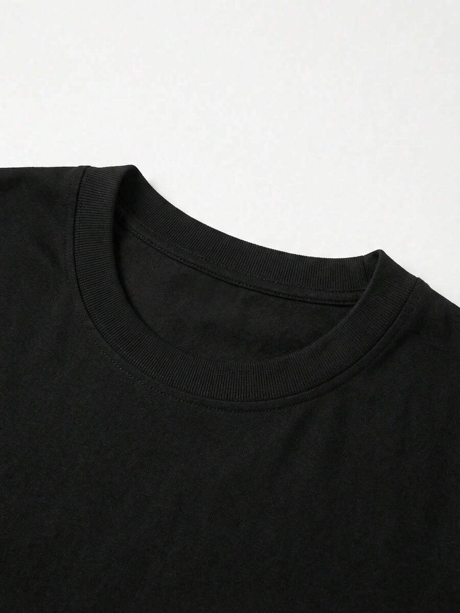 Camiseta de Manga Curta com Gola Redond