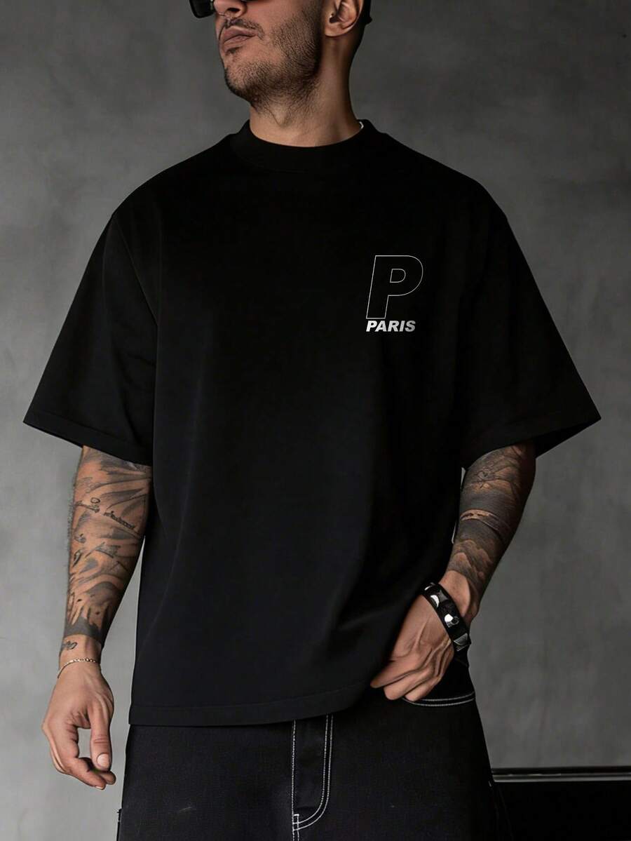 Camiseta de Manga Curta com Gola Redond