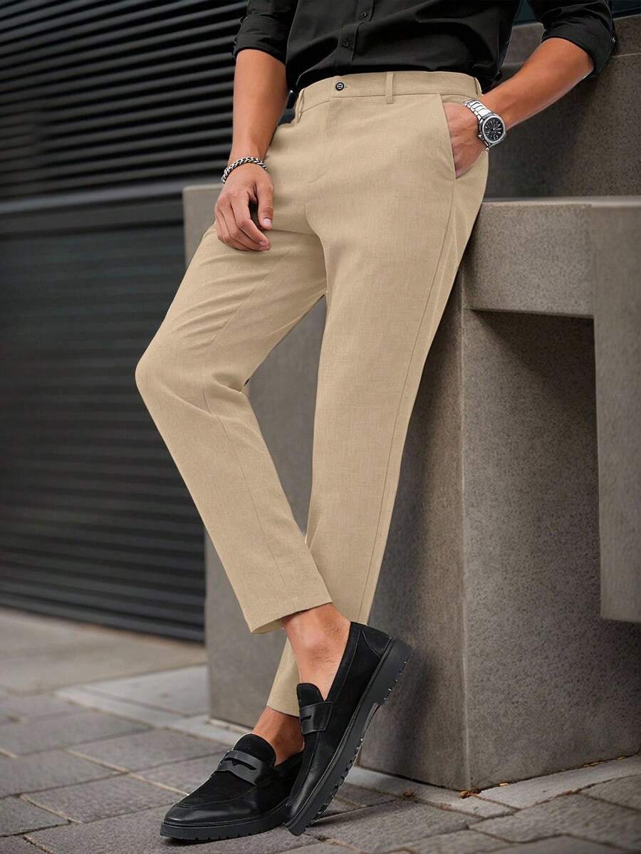 Calças Skinny De Terno De Negócios Para Homens