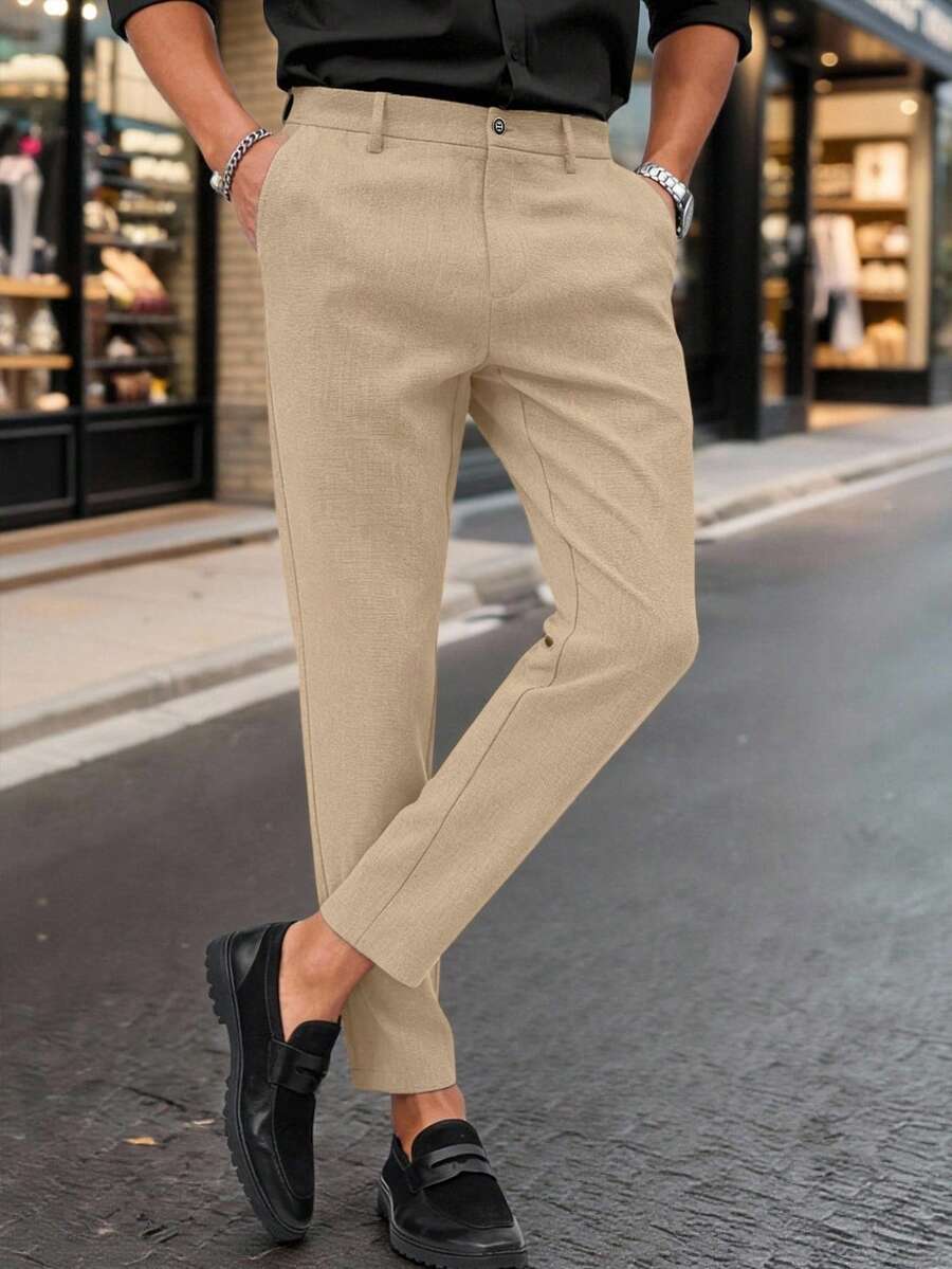 Calças Skinny De Terno De Negócios Para Homens