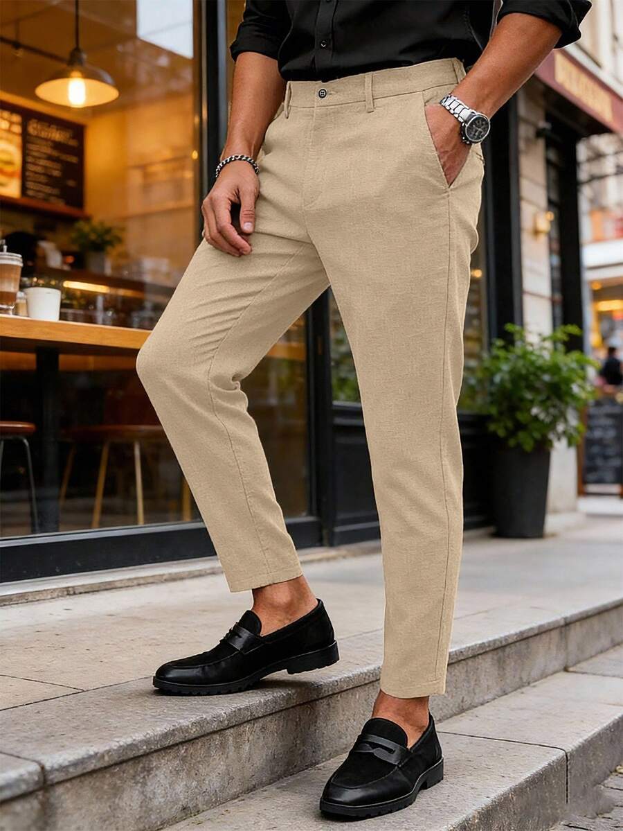 Calças Skinny De Terno De Negócios Para Homens