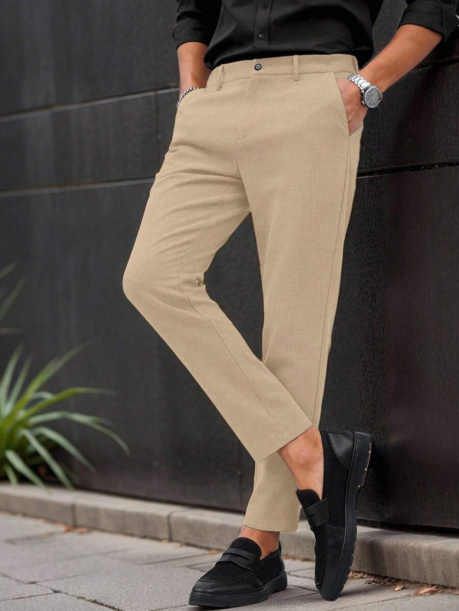 Calças Skinny De Terno De Negócios Para Homens