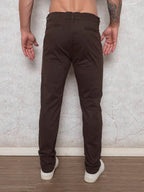 Calça Masculina em Sarja com Elastano Estilo Alfaiataria