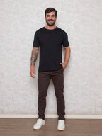 Calça Masculina em Sarja com Elastano Estilo Alfaiataria