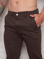 Calça Masculina em Sarja com Elastano Estilo Alfaiataria