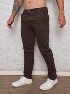 Calça Masculina em Sarja com Elastano Estilo Alfaiataria
