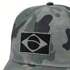 Boné Aba Curva Bandeira do Brasil Militar Tático