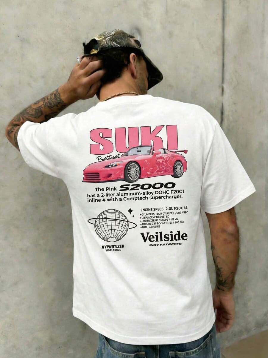 Camiseta de Manga Curta Casual